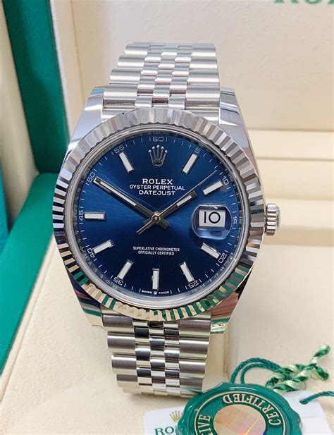 rolex datejust 32 blue|Rolex Datejust blue dial price.